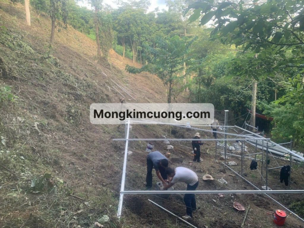 móng kim cương trên địa hình có độ dốc lớn