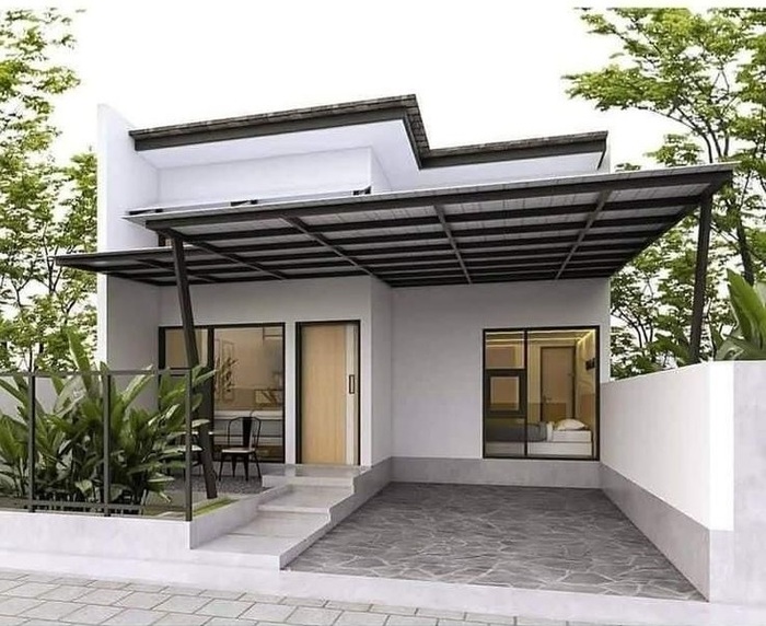 mẫu nhà vườn đẹp 1 tầng