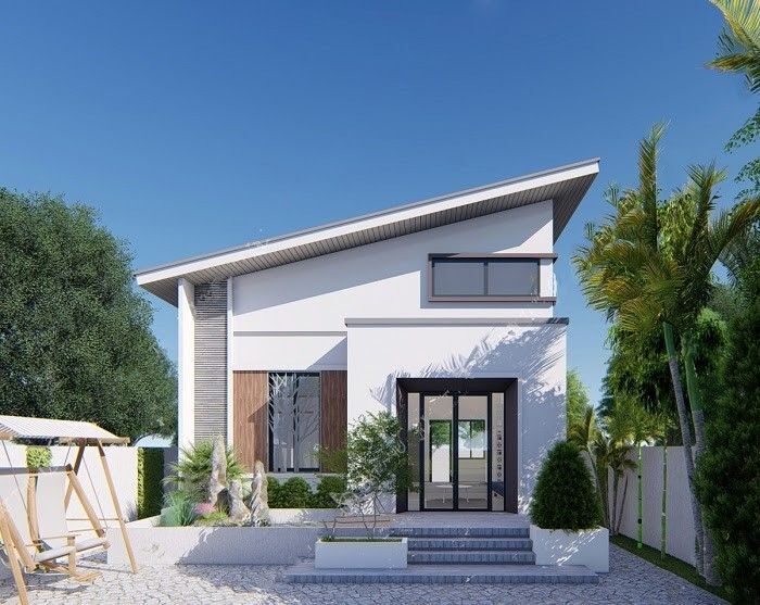 mẫu nhà vườn đẹp 1 tầng