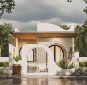 mẫu nhà vườn đẹp 1 tầng