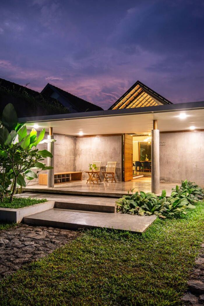 mẫu nhà vườn đẹp 1 tầng