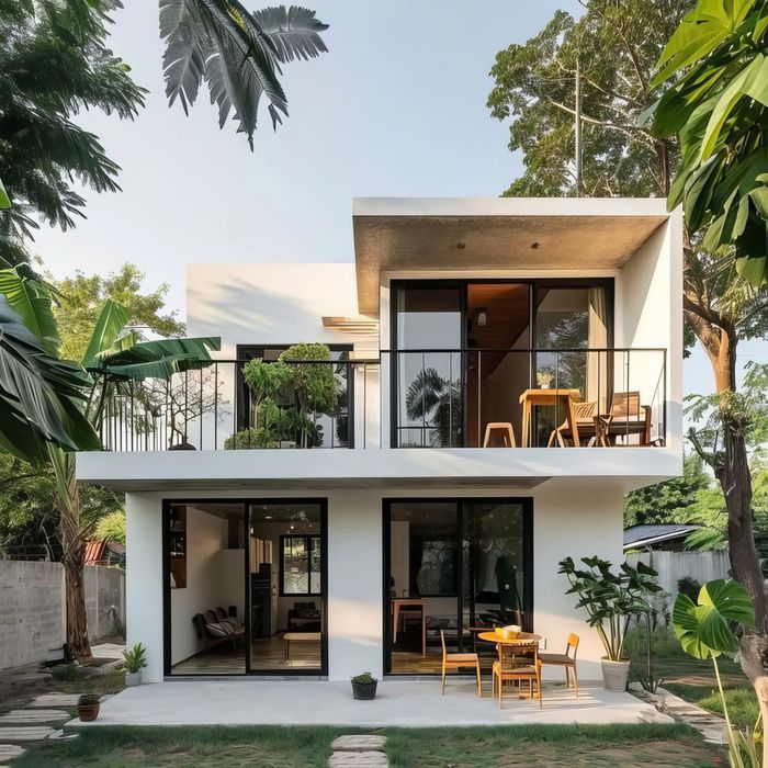 mẫu nhà vườn nông thôn đơn giản