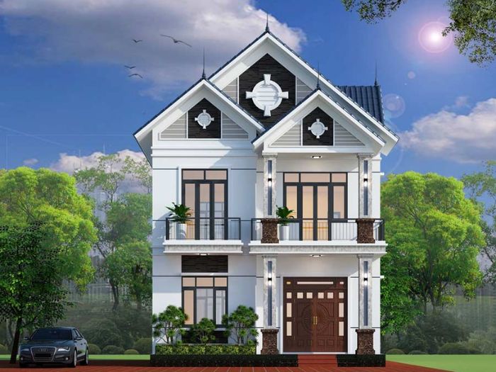 nhà vườn 2 tầng