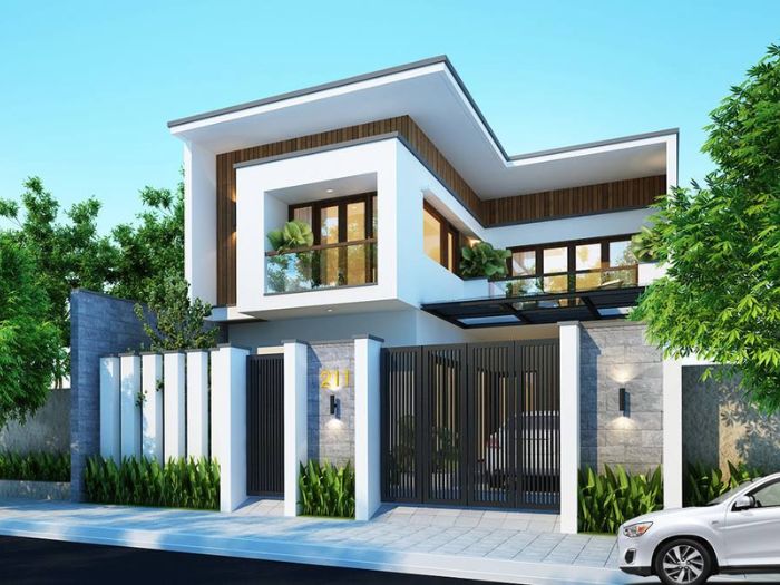 nhà vườn 2 tầng