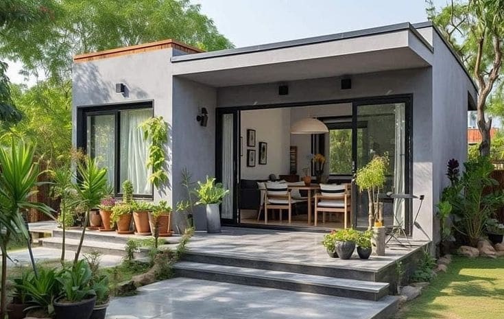 mẫu nhà vườn 1 tầng