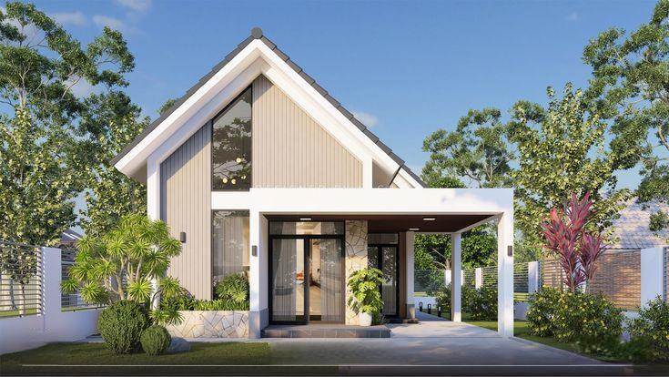 mẫu nhà vườn 1 tầng hiện đại
