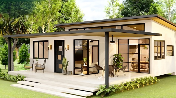 thiết kế nhà vườn 10x20m