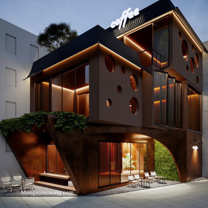 nhà bê tông đúc sẵn cafe anh Hiền Long An
