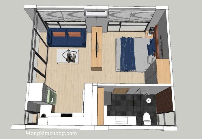 căn hộ đầy đủ tiện nghi 