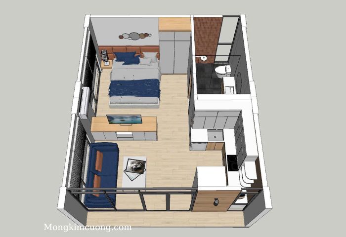 căn hộ đầy đủ tiện nghi 