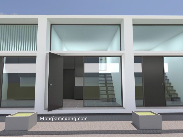 kiosk gian hàng kết hợp để ở 