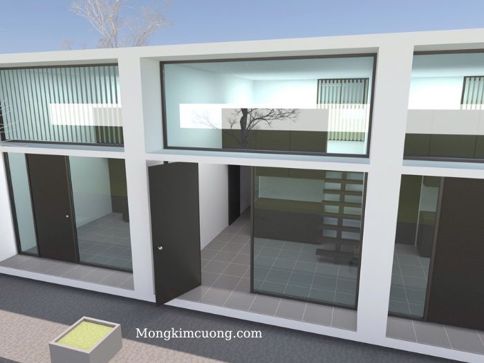 kiosk gian hàng kết hợp để ở 