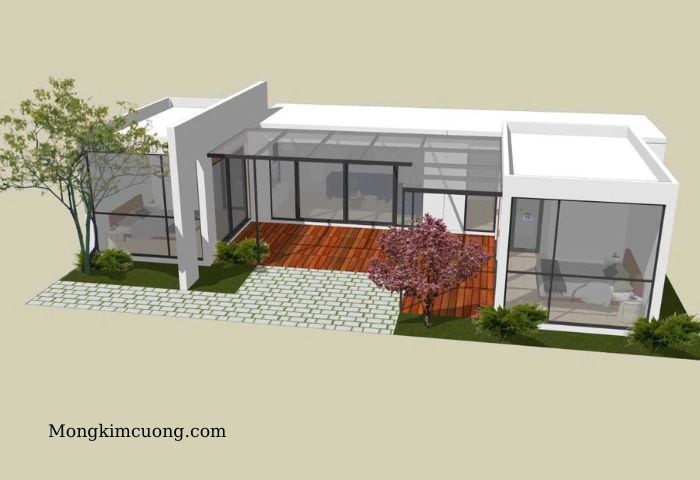 thiết kế nhà vườn 1000m2 
