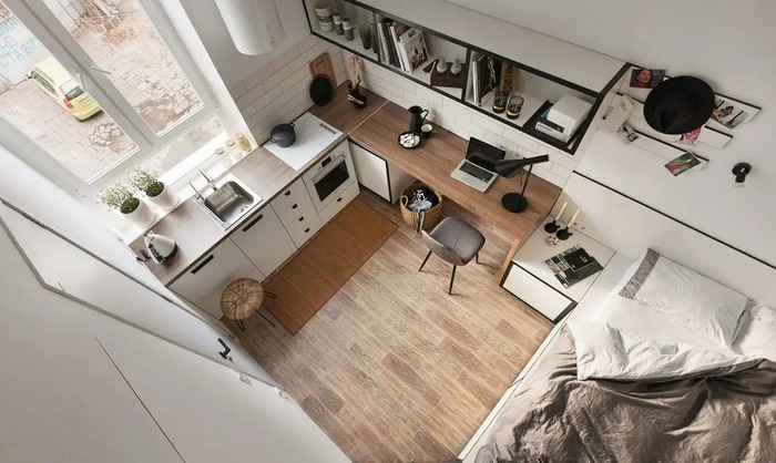 thiết kế phòng trọ 16m2