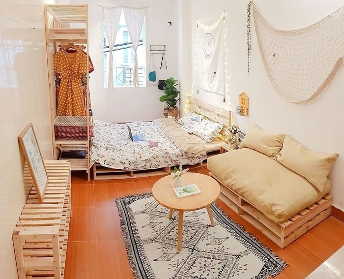 thiết kế phòng trọ 16m2