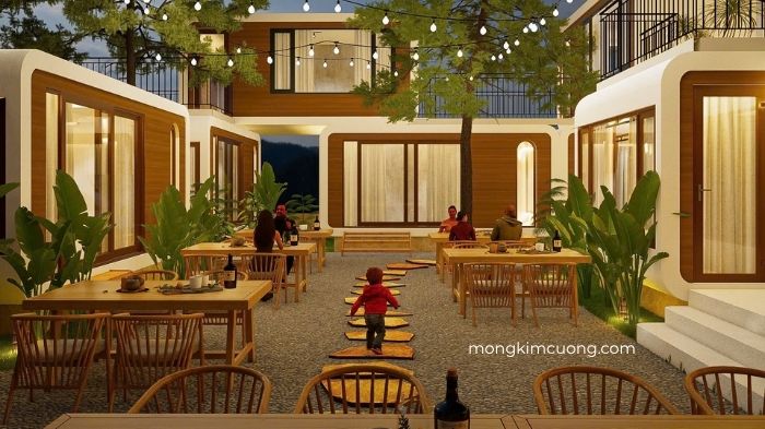 nhà hàng đồ ăn Âu Mỹ, Mũi Né module V01