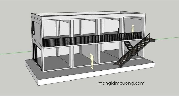 nhà bê tông đúc lắp ghép 